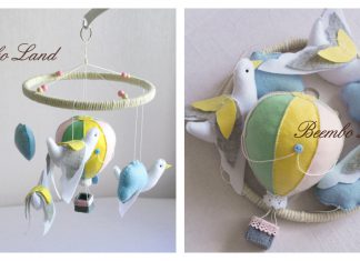 Felt Dove and Balloon Mobile Free Sewing Pattern