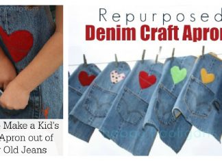 Kid’s Jean Apron Free Sewing Pattern