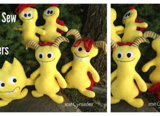 Little Monster Softies Free Sewing Pattern