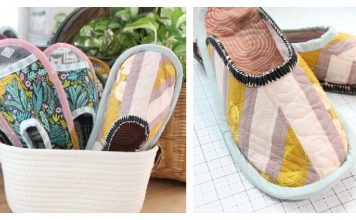 Quilted Slippers Free Sewing Pattern