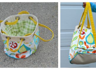 Convertible Bucket Bag Free Sewing Pattern