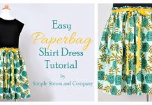 Easy Paper Bag Shirt Dress Free Sewing Pattern