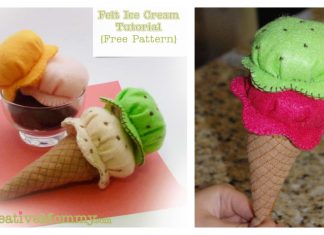 Felt Ice Cream Free Sewing Pattern