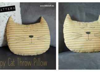 Cat Head Throw Pillow Free Sewing Pattern