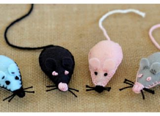 Felt Mouse Plush Toy Free Sewing Pattern