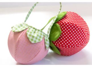 Strawberry Basket Free Sewing Pattern