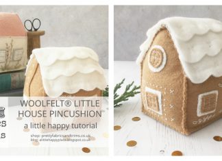 Woolfelt Little House Pincushion Free Sewing Pattern