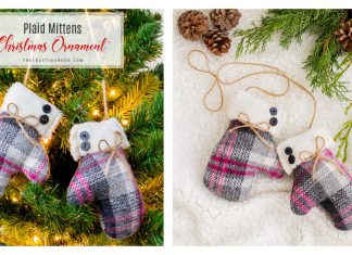 Christmas Mitten Ornaments Free Sewing Pattern