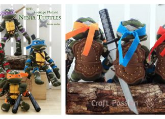 Sock Ninja Turtle Toy Free Sewing Pattern