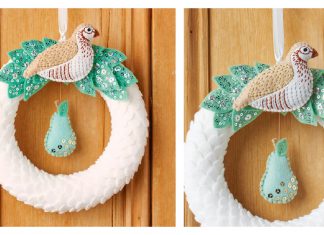 Felt Christmas Wreath Free Sewing Pattern