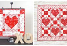 Framed Heart Mini Quilt Sewing Pattern