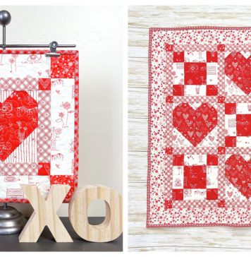 Framed Heart Mini Quilt Sewing Pattern