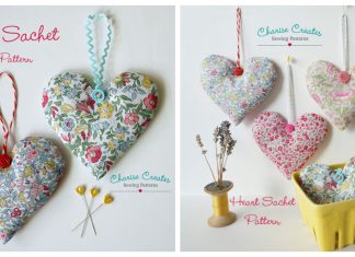 Heart Sachet Free Sewing Pattern