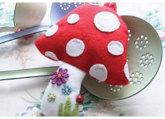 Felt Toadstool Free Sewing Pattern