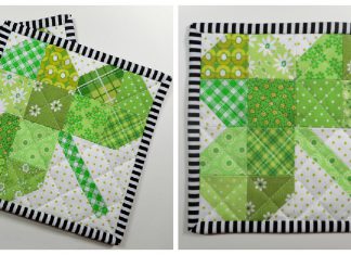 Mini Scrappy Shamrock Block Free Sewing Pattern