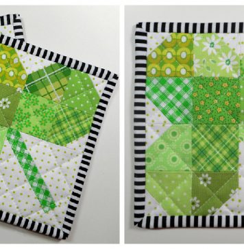 Mini Scrappy Shamrock Block Free Sewing Pattern