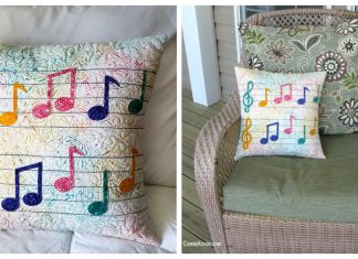 Musical Notes Pillow Free Sewing Pattern