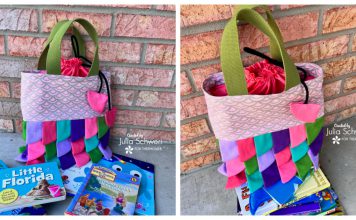 Fabric Mermaid Book Bag Free Sewing Pattern