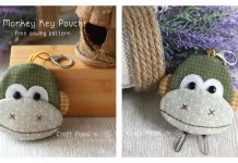 Monkey Key Pouch Free Sewing Pattern