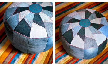 One Tough Denim Pouf Free Sewing Pattern