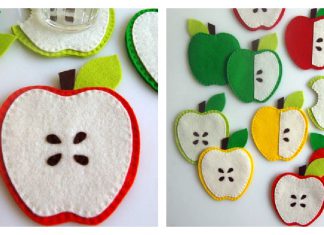 Apple Coasters Free Sewing Pattern