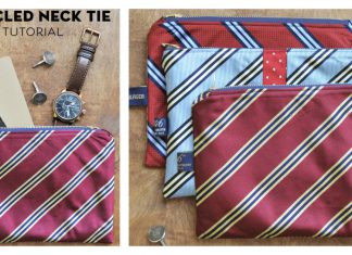 Zip Bag from Old Ties Free Sewing Pattern