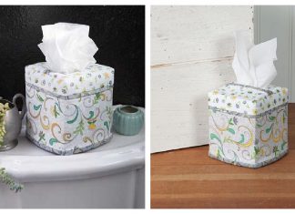 Blooming Tissue Box Covers Free Sewing Pattern