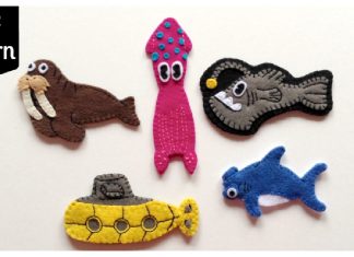 Felt Ocean Finger Puppets Free Sewing Pattern