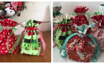 Scrap Busting Gift Bags Free Sewing Pattern