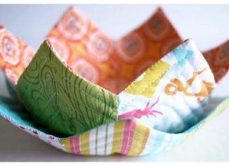 Scrappy Lily Bowl and Plate Free Sewing Pattern