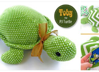 Stuffed Turtle Pajamas Case Free Sewing Pattern