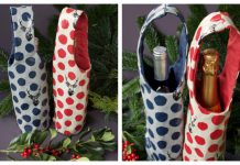 Bottle Gift Bag Free Sewing Pattern