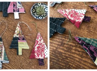 Scrappy Tree Ornaments Free Sewing Pattern