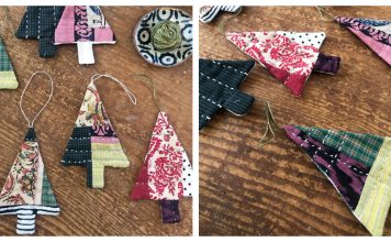 Scrappy Tree Ornaments Free Sewing Pattern