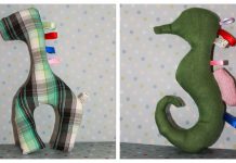 Seahorse and Giraffe Baby Toys Free Sewing Pattern