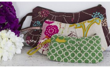 Pleated Zipper Pouches Free Sewing Pattern