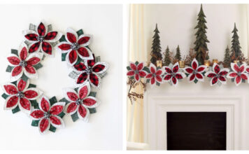 Quilted Poinsettia Garland Free Sewing Pattern