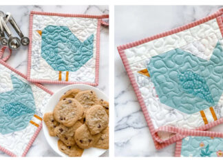 Blue Bird Hot Pads Free Sewing Pattern