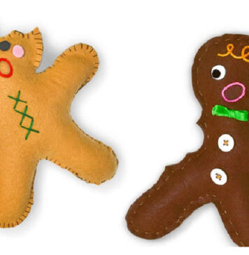 Gingerbread Plush Toy Free Sewing Pattern