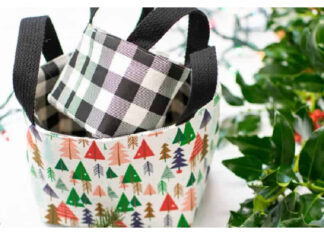 Reusable Holiday Gift Baskets Free Sewing Pattern