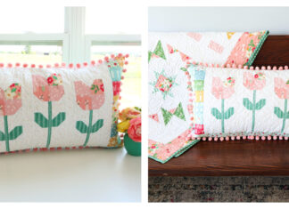 Tulip Patchwork Pillow Free Sewing Pattern