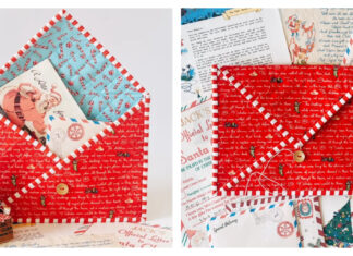 Letter to Santa Envelope Holder Free Sewing Pattern