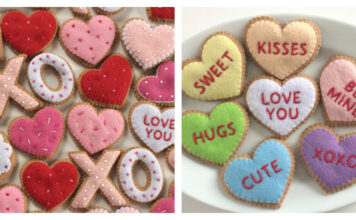 Felt Valentine Cookies Sewing Pattern