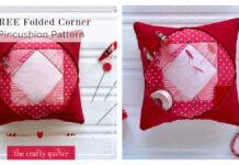 Folded Corner Pincushion Free Sewing Pattern