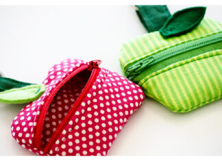 Lunch Money Zippered Apple Pouch Free Sewing Pattern