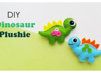 Stuffed Dinosaur Plushie Free Sewing Pattern