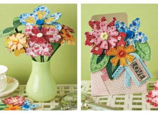 Mother’s Day Fabric Flower Bouquet Free Sewing Pattern