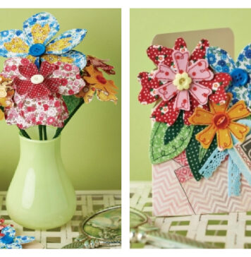 Mother’s Day Fabric Flower Bouquet Free Sewing Pattern