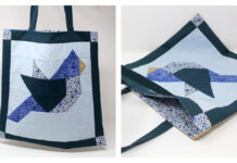 Bluebird Patchwork Tote Bag Free Sewing Pattern