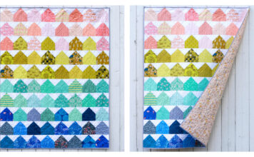 Modern House Quilt Block Free Sewing Pattern